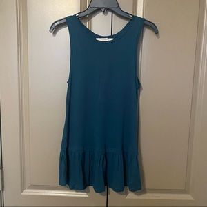 Loft teal peplum top